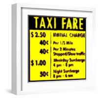 Taxi Fare, New York-Tosh-Framed Art Print