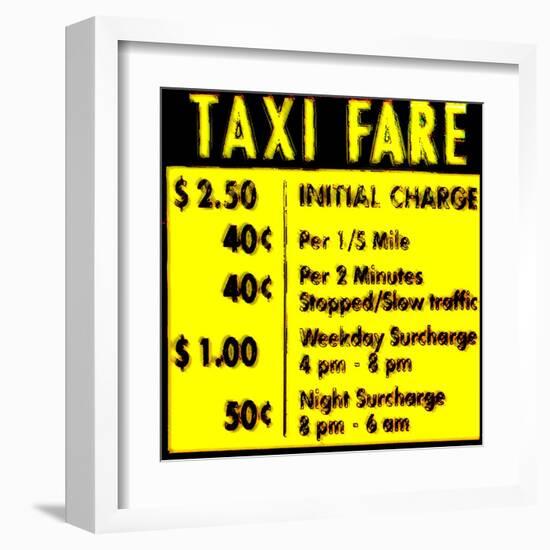 Taxi Fare, New York-Tosh-Framed Art Print