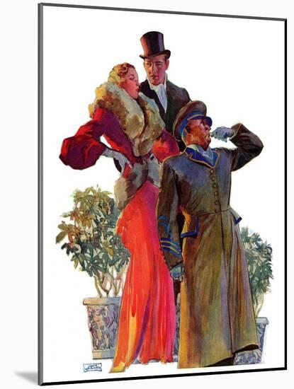 "Taxi!,"February 27, 1932-John LaGatta-Mounted Giclee Print