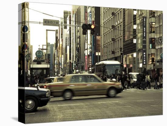 Taxi in Ginza, Tokyo, Japan-Jon Arnold-Stretched Canvas