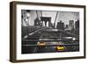 Taxi on Brooklyn Bridge, NYC-null-Framed Giclee Print