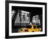 Taxi on the Queensboro Bridge, NYC-Michel Setboun-Framed Giclee Print