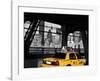 Taxi on the Queensboro Bridge, NYC-Michel Setboun-Framed Giclee Print