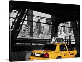 Taxi on the Queensboro Bridge, NYC-Michel Setboun-Stretched Canvas