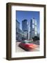 Taxi Passing Along Street, Admiralty, Hong Kong Island, Hong Kong-Ian Trower-Framed Photographic Print