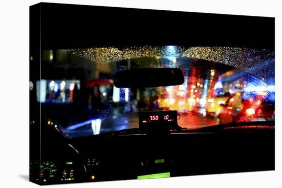 Taxi Ride on a Rainy Evening-Stefano Amantini-Stretched Canvas