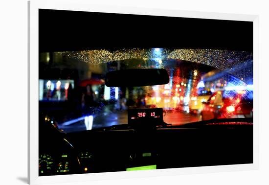 Taxi Ride on a Rainy Evening-Stefano Amantini-Framed Photographic Print