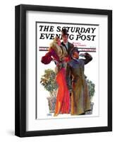 "Taxi!," Saturday Evening Post Cover, February 27, 1932-John LaGatta-Framed Giclee Print