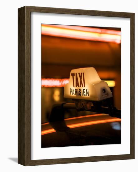 Taxi Sign, Paris, France-Neil Farrin-Framed Photographic Print