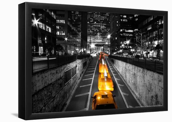 Taxi Timelapse NYC-null-Framed Poster