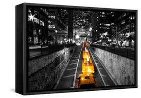 Taxi Timelapse NYC-null-Framed Stretched Canvas