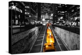 Taxi Timelapse NYC-null-Stretched Canvas