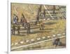 Taxis And Zebra Crosswalk III-Adolf Llovera-Framed Art Print