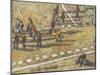 Taxis And Zebra Crosswalk III-Adolf Llovera-Mounted Art Print