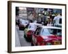 Taxis, Causeway Bay, Hong Kong Island, Hong Kong, China-Amanda Hall-Framed Photographic Print