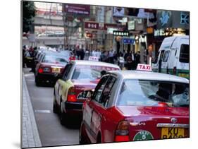 Taxis, Causeway Bay, Hong Kong Island, Hong Kong, China-Amanda Hall-Mounted Photographic Print