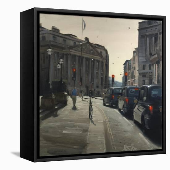 Taxis in the City, 2018-Tom Hughes-Framed Stretched Canvas