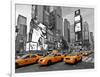 Taxis in Times Square, NYC-Vadim Ratsenskiy-Framed Art Print