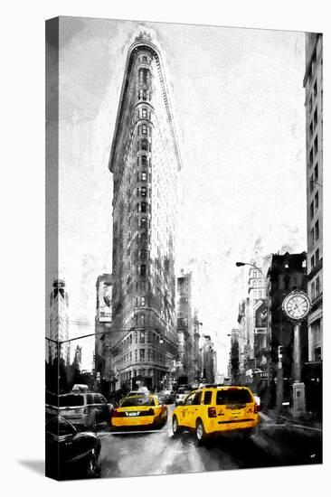 Taxis on Fifth Avenue-Philippe Hugonnard-Stretched Canvas