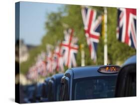 Taxis on the Mall, London, England, Uk-Jon Arnold-Stretched Canvas