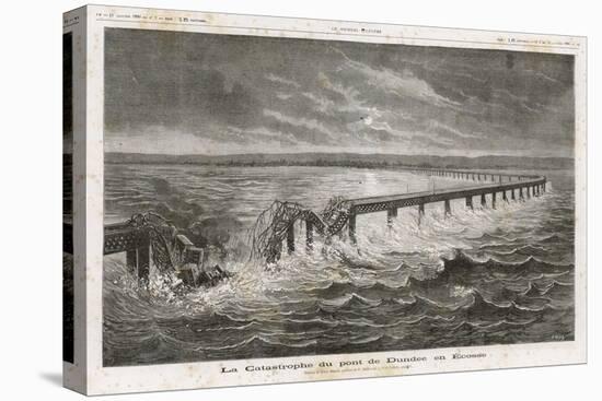 Tay Bridge Bridge Collapses During a Storm with Disastrous Consequences-Henri Meyer-Stretched Canvas