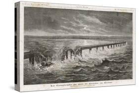 Tay Bridge Bridge Collapses During a Storm with Disastrous Consequences-Henri Meyer-Stretched Canvas