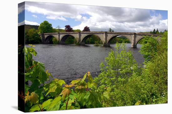 Tay Bridge, Dunkeld, Perthshire, Scotland-Peter Thompson-Stretched Canvas
