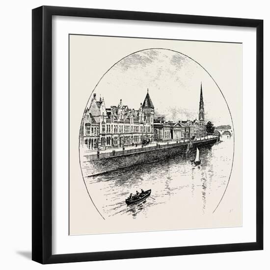 Tay Street, Perth, UK, Scotland-null-Framed Giclee Print