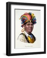 Tayadaneega: Chieftain of One of the Pacific Islands-null-Framed Premium Giclee Print