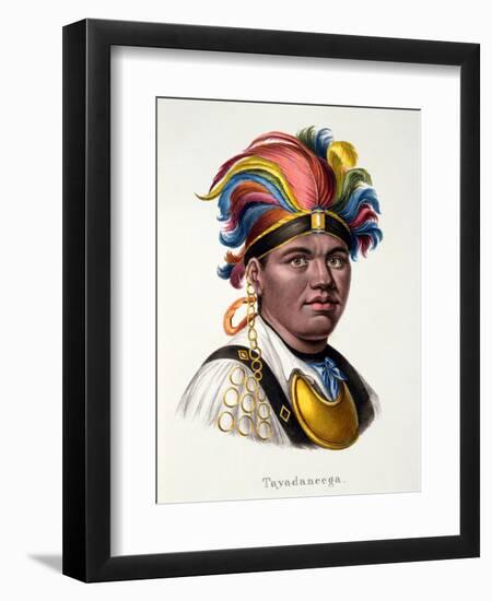 Tayadaneega: Chieftain of One of the Pacific Islands-null-Framed Premium Giclee Print