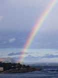 Rainbow on the Coast in Llanca, Cataluna, Spain, Europe-Taylor Liba-Stretched Canvas