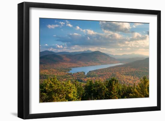 Taylor Pond seen from Silver Mountain, Adirondack Mountains State Park, New York State, USA-null-Framed Photographic Print