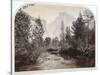 Taysayac, Half Dome, 4967 Ft, Yosemite, 1861 (Mammoth Plate Albumen Print)-Carleton Emmons Watkins-Stretched Canvas