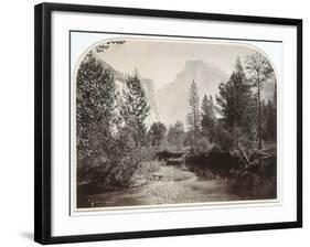 Taysayac, Half Dome, 4967 Ft, Yosemite, 1861 (Mammoth Plate Albumen Print)-Carleton Emmons Watkins-Framed Giclee Print