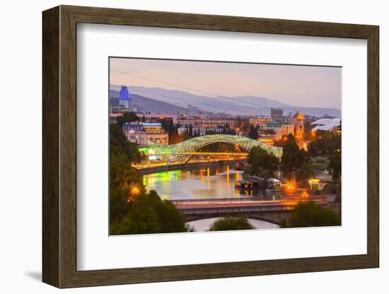 Tbilisi at dusk, Georgia, Caucasus, Asia-G&M Therin-Weise-Framed Photographic Print