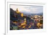 Tbilisi at night, Georgia, Caucasus, Asia-G&M Therin-Weise-Framed Photographic Print