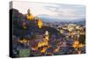 Tbilisi at night, Georgia, Caucasus, Asia-G&M Therin-Weise-Stretched Canvas