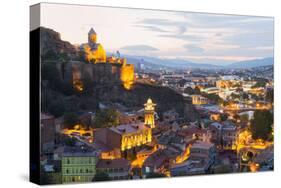 Tbilisi at night, Georgia, Caucasus, Asia-G&M Therin-Weise-Stretched Canvas