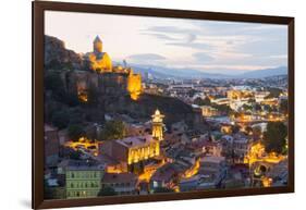 Tbilisi at night, Georgia, Caucasus, Asia-G&M Therin-Weise-Framed Photographic Print