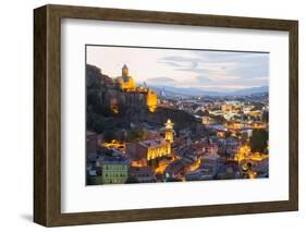 Tbilisi at night, Georgia, Caucasus, Asia-G&M Therin-Weise-Framed Photographic Print