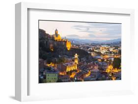Tbilisi at night, Georgia, Caucasus, Asia-G&M Therin-Weise-Framed Photographic Print