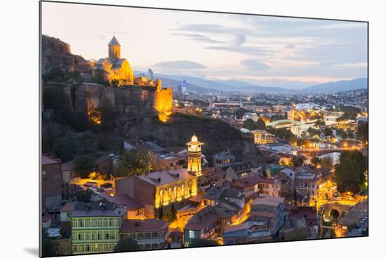 Tbilisi at night, Georgia, Caucasus, Asia-G&M Therin-Weise-Mounted Photographic Print