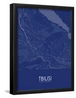 Tbilisi, Georgia Blue Map-null-Framed Poster