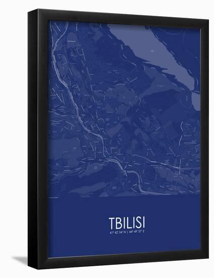 Tbilisi, Georgia Blue Map-null-Framed Poster