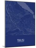 Tbilisi, Georgia Blue Map-null-Mounted Poster