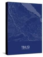 Tbilisi, Georgia Blue Map-null-Stretched Canvas