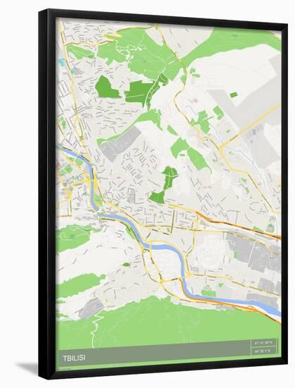 Tbilisi, Georgia Map-null-Framed Poster
