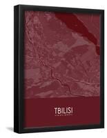 Tbilisi, Georgia Red Map-null-Framed Poster