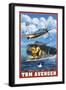 TBM Avenger - Operation Ten-Go-Lantern Press-Framed Art Print