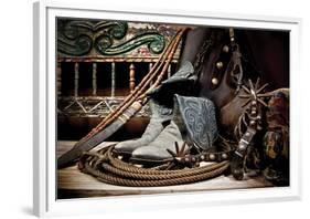 TC’s Boots and Yuma Spurs (color)-Barry Hart-Framed Giclee Print